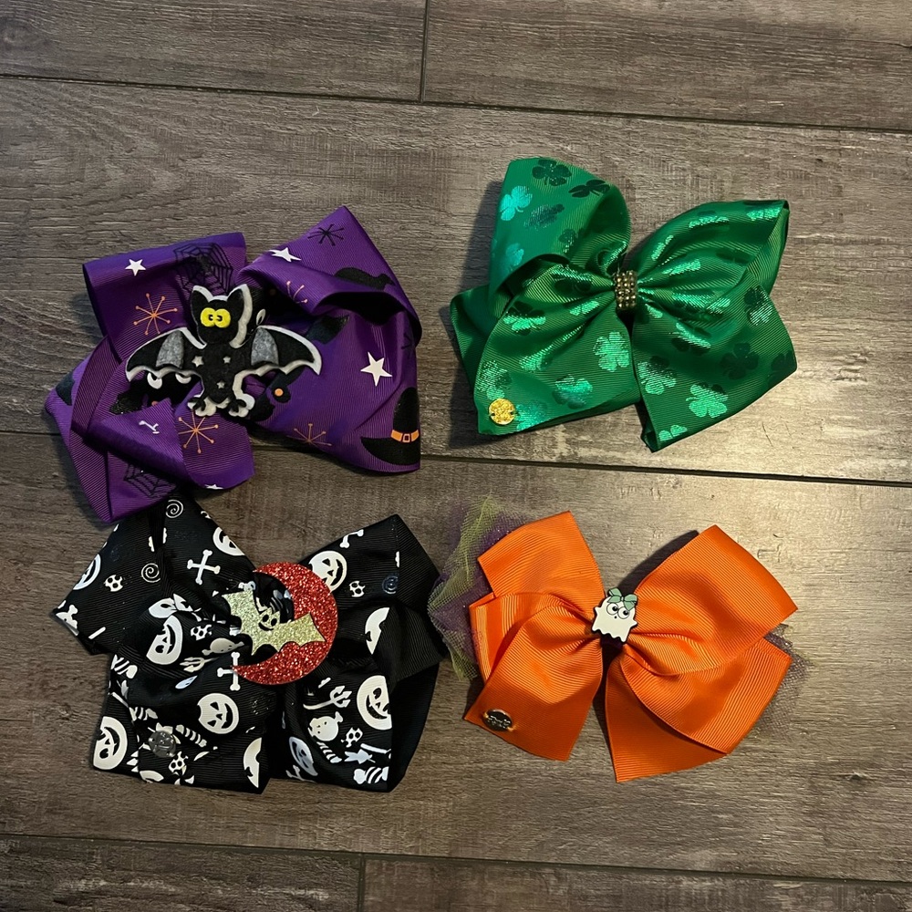 JoJo Siwa Halloween and St. Patrick's Day Hair Bow Set